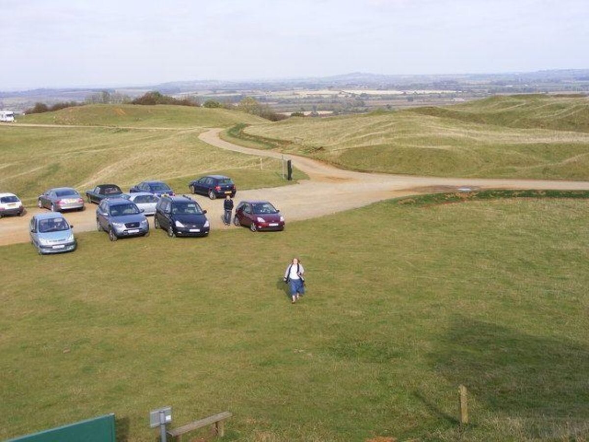 Dog walk at Burton Dassett Hills Country Park Warwickshire