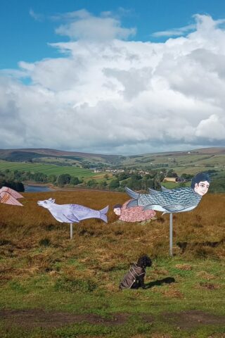 Dog walk at Haworth photo